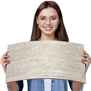 MCM paindlik keraamiline travertiini plaat, mis on valmistatud modifitseeritud savist, uus tooraine tulekindlad kergesti lõigatavad fassaadiplaadid